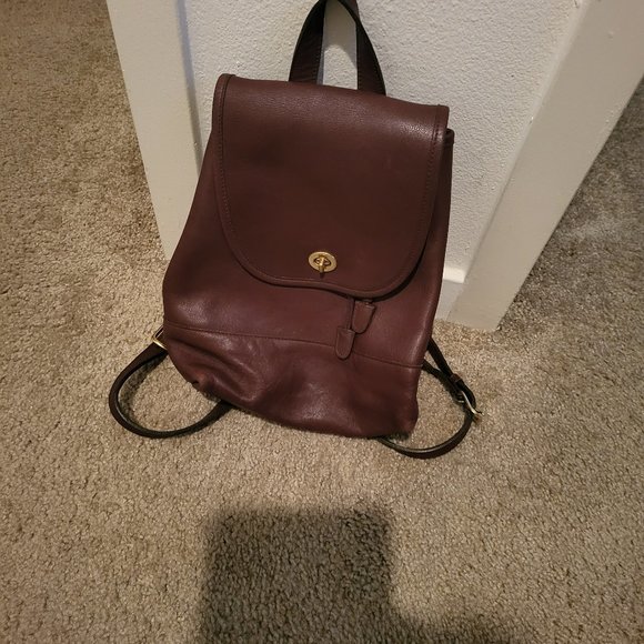 Coach Bags Vintage Coach Backpack Purse Brown Leather In Perfect